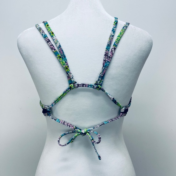 Victoria's Secret Bikini Top Size M Women’s Bali Floral Beaded Embroidered Black - Picture 7 of 7